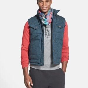 Kane & Unke Quilted Puffer‎ Vest Men’s Blue Large